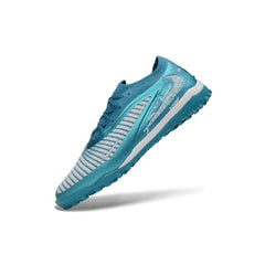 Chuteira Society TF Nike Phantom 6 Elite Light Azul e Branco