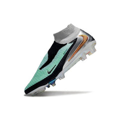 Chuteira Campo FG Nike Phantom 6 Elite Verde-Clara e Prateada
