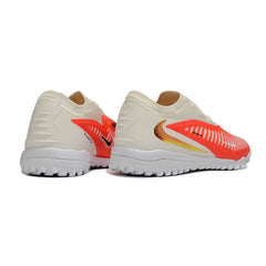 Chuteira Society TF Nike Phantom 6 Elite Laranja e Branco