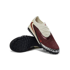 Chuteira Society TF Nike Phantom 6 Elite Pack Branco e Vermelha-Escura Infantil