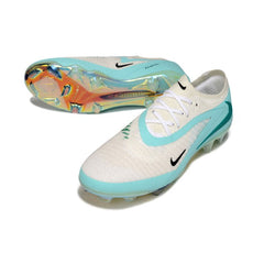Chuteira Campo FG Nike Phantom 6 Elite Branca e Verde-Clara