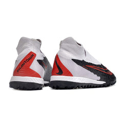 Chuteira Society TF Nike Phantom GX Elite DF Preta, Branca e Vermelha
