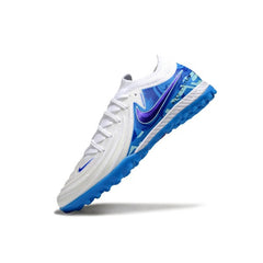 Chuteira Society TF Nike Phantom GX2 Elite Branca e Azul