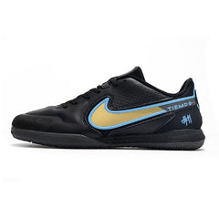 Chuteira Futsal IC Nike Tiempo Legend 9 Elite Preta Amarela and Azul