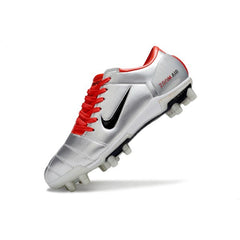 Chuteira Campo FG Nike Total 90 III Cinza e Vermelha