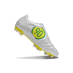 Chuteira Campo FG Nike Total 90 III Branca, Amarela e Verde