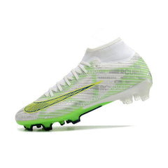 Chuteira Campo FG Nike Zoom Mercurial Superfly 9 Academy Prateada e Verde