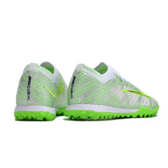 Chuteira Society TF Nike Zoom Mercurial Vapor 15 Elite Prateada e Verde