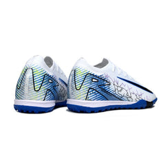 Chuteira Society TF Nike Zoom Mercurial Vapor 16 Elite Branca e Azul