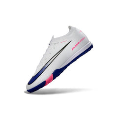 Chuteira Society TF Nike Zoom Mercurial Vapor 16 Elite Branca e Azul