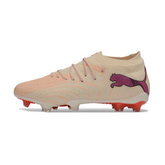 Chuteira Campo FG Puma Future 9 Low Cut Bege e Rosa