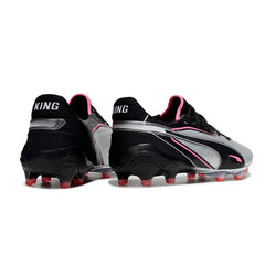 Chuteira Campo FG Puma King Ultimate Cinza, Preta e Rosa