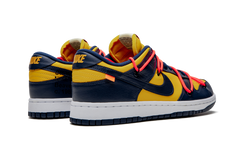 Nike Dunk Low Off White University Gold Mindnight Navy